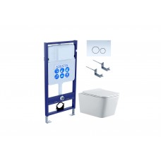 Комплект инсталляции с подвесным унитазом AQUATEK с сиденьем и кнопкой SET AQUATEK ЛИБРА N KDI15 Комплект инсталляции с подвесным унитазом AQUATEK с сиденьем и кнопкой SET AQUATEK ЛИБРА N KDI15